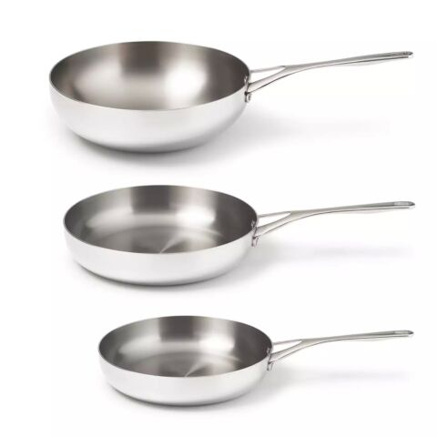Naked Koekenpan Ø 24 en Ø 28 en Wok Ø 28 cm Titanium 3-Delig in Retailbox