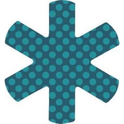 Panbeschermer Ster Polka Dots Blauw 38 cm Set van 3 Stuks