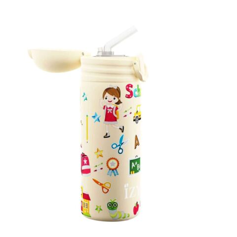 Kids Thermosfles met Rietje 350 ml School