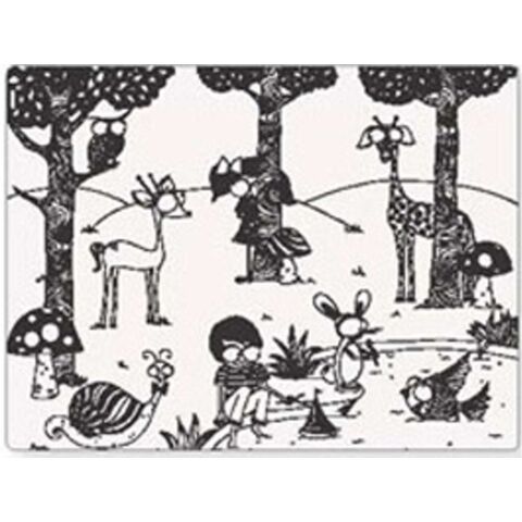 Kinderen Placemat Mark-Mat Day at the Pond Mat + 4 Markers 40 x 32 cm.