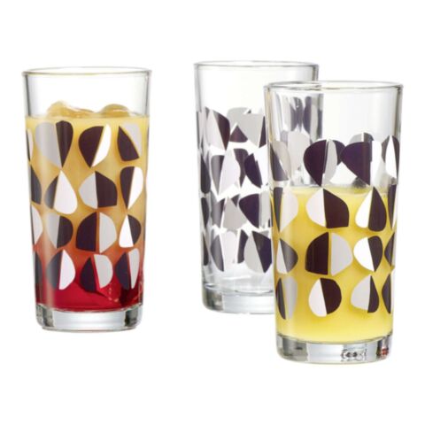 Rock Longdrinkglas 260 ml Set van 3 Stuks