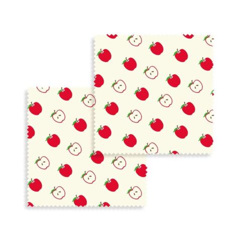 Bijenwasdoek Appel Set van 2 Stuks