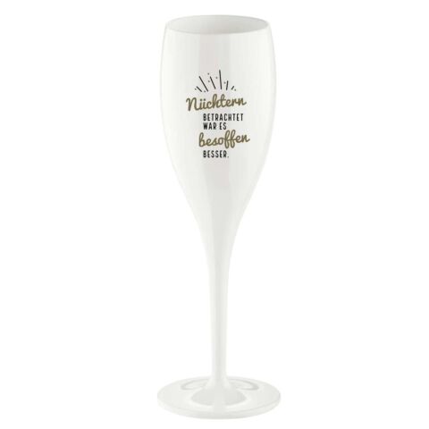 Superglas Cheers No. 1 Champagneglas Nüchtern Betrachtet