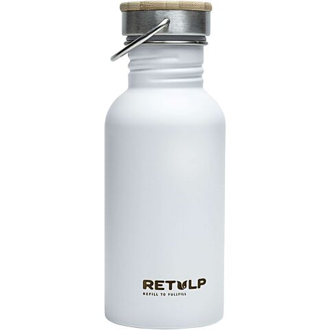 Urban Drinkfles met Bamboe Dop 500 ml Chalk White