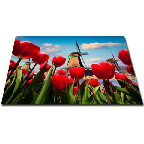 Inductie Kookplaatbeschermer Hollandse Molen 73x52 cm