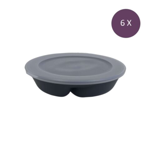 Move Connect Separee Bord met Compartiment en Deksel 1,5 liter Set van 6 Stuks