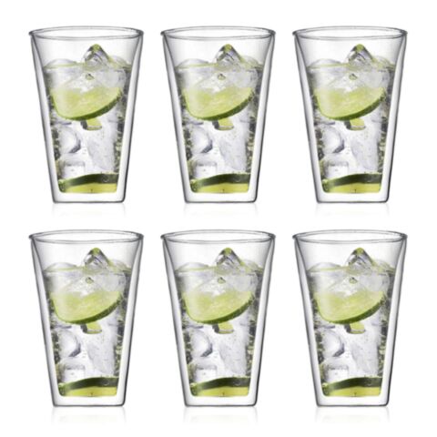 Bodum Canteen Latte Macchiatoglas Dubbelwandig 400 ml Set van 6 Stuks