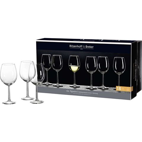 Vio Witte Wijnglas 100 ml Set van 18 Stuks 4Gastro
