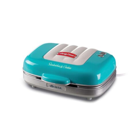 50's Style Party Time Retro Tosti en Donut/Muffinmaker 700 W met 3 Wisselbare Antiaanbakplaten