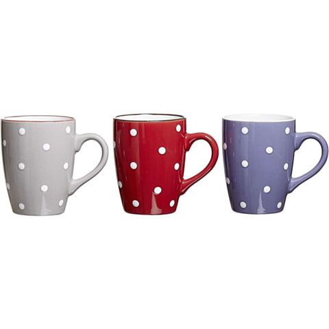 Dots Mok 300 ml Set van 3 Stuks Assorti