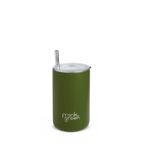 IJskoffie drinkbeker met Rietje Khaki