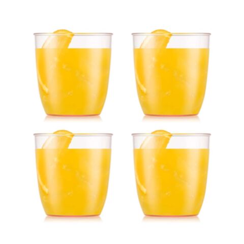 Kvadrant Drinkglas Kunststof 350 ml Set van 4 Stuks Strawberry