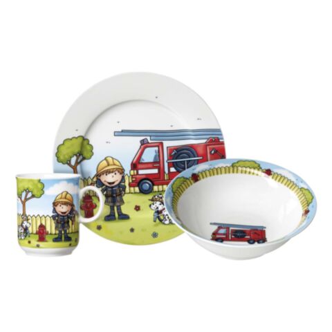 Feuerwehrmann Ontbijtset voor Kind Set van 3 Stuks