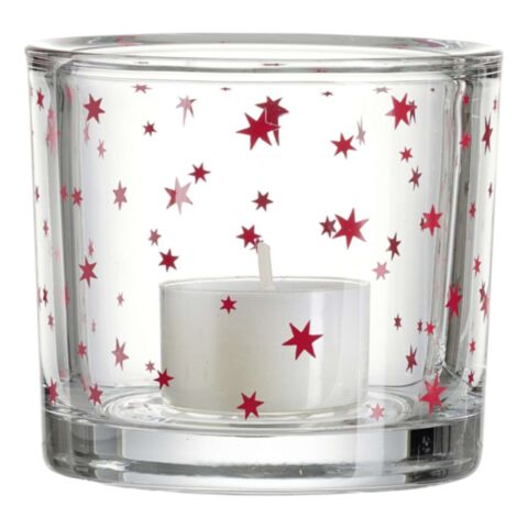 Sternen Theelichthouder H 8 cm Rood