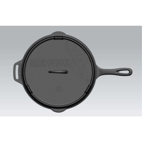 Skillet Gietijzer Deksel &oslash; 30 cm met Grillpatroon