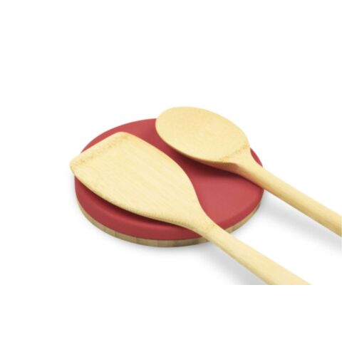 Lepelhouder &Oslash; 13,5 cm Bamboe/Rood