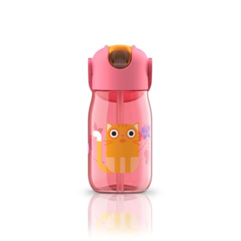 Drinkbeker Kids Flip met Rietje 415 ml Cat