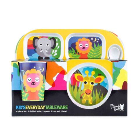 Jungle Animals Kids Everyday Dinerset 4-Delig