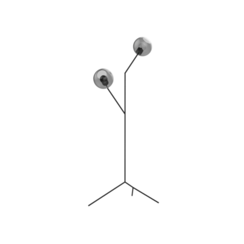 Vloerlamp Branch Zwart/Transparant