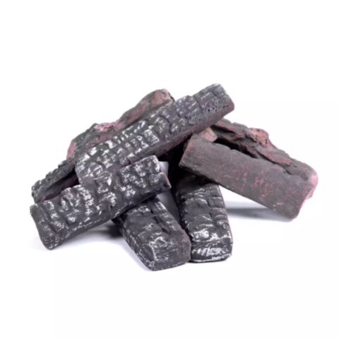 ScandiFlames Keramisch Hout Set van 8 Stuks