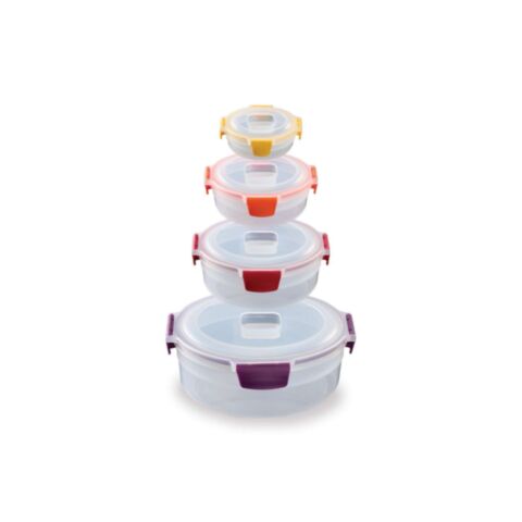 Nest Lock Vershoudbak Rond Set van 4 Stuks