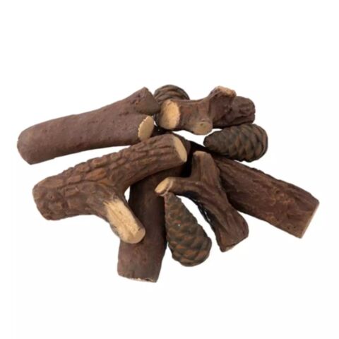 ScandiFlames Keramisch Hout Set van 9 Stuks