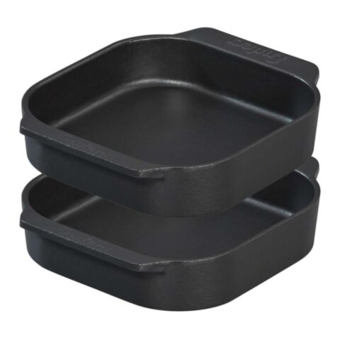 BBQ Accessoires Schalenset Gietijzer L 9 x B19 x H 3,5 cm set van 2 Stuks