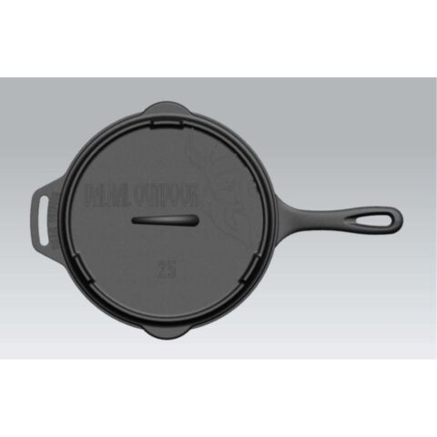 Skillet Gietijzer Deksel &oslash; 25 cm met Grillpatroon
